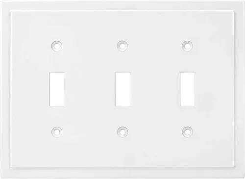 Miniatura 65 de Henne Bery Placa decorativa de pared con borde moderno, tapa de tomacorriente para cubrir enchufe, aleación de zinc maciza duradera