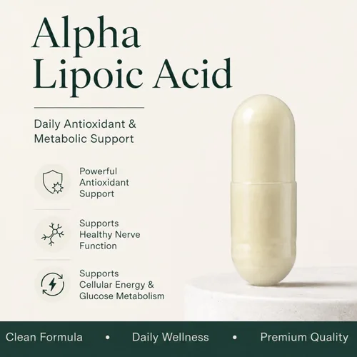 Miniatura 5 de Nuray Ácido alfa lipoico 300 mg - Soporte nervioso, antioxidante, energía, reparación nerviosa, apoyo al metabolismo, 60 días, cápsulas