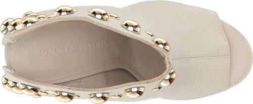 Miniatura 5 de KARL LAGERFELD womens Bonnie Peep Toe Bootie With Jewel Embellishments