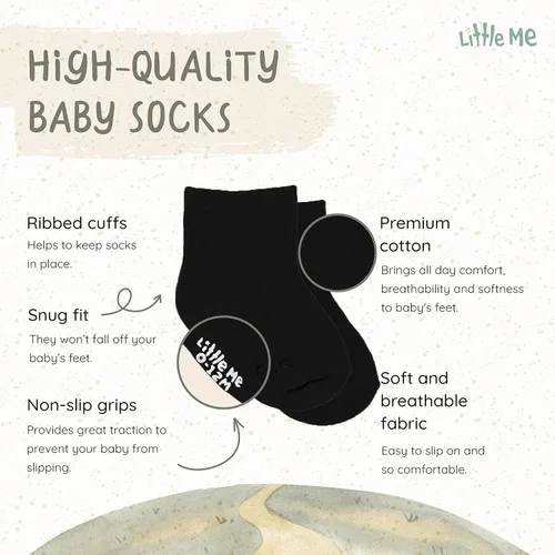 Miniatura 2 de Little Me Paquete de 20 calcetines unisex para bebés recién nacidos, infantes y niños pequeños, para bebé niña o niño, 0-12 y 12-24 meses, paquete