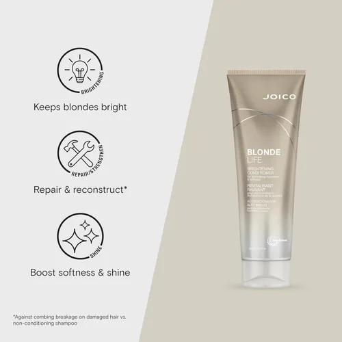 Miniatura 4 de Joico Champú y acondicionador iluminador Blonde Life Para cabello rubio Añade suavidad y suavidad Sin sulfatos Con aceite de monoi y tamanu