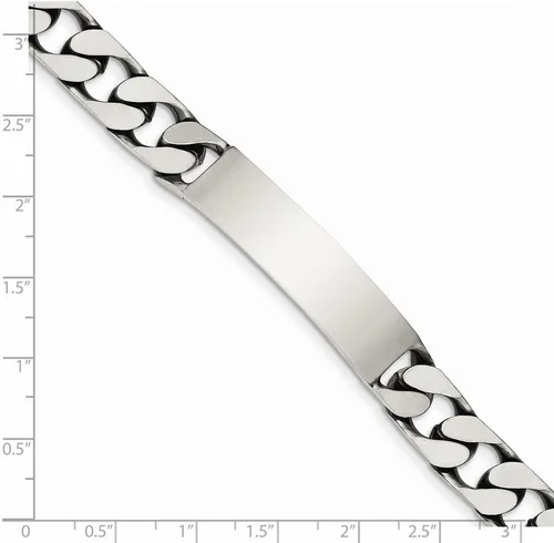 Miniatura 3 de Black Bow Jewelry - Pulsera para hombre (0.394in, plata de ley antigua)