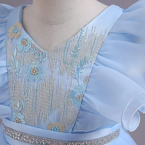 Miniatura 4 de Vestido de princesa para niña vestido de tul hinchado vestido de dama de honor boda comunión fiesta de cumpleaños concurso vestido de graduación