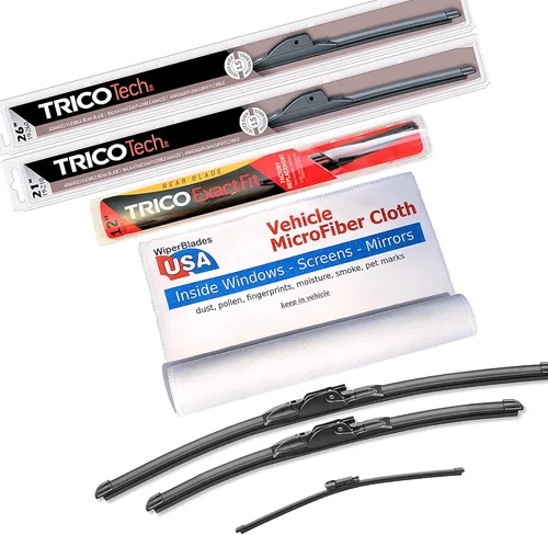 Miniatura 17 de Juego de limpiaparabrisas para Lexus ES300 1992 Trico Tech Beam Blades Juego de limpiaparabrisas con microfibra interior de coche