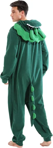 Miniatura 4 de dressfan Disfraz de dragón de Triceratops de animal, disfraz de dinosaurio, Navidad, Halloween, cosplay, pijama, unisex, para adultos y adolescentes