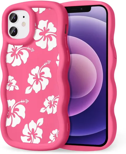 Miniatura 74 de Compatible con iPhone SE/8/7 Funda para Mujeres y Niñas, Marco Ondulado Rizado con Patrón Lindo, Estética Delgada Suave Silicona TPU Parachoques