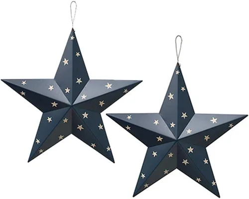 Miniatura 14 de 3 adornos patrióticos de metal para colgar en la pared, decoración de pared para interiores y exteriores, decoración del 4 de julio