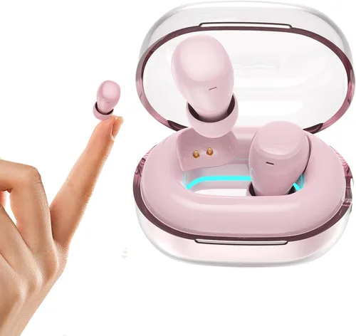 Miniatura 10 de Xmenha Mini auriculares invisibles pequeños Bluetooth para dormir para orejas pequeñas, de perfil bajo, pequeños, ocultos, discretos, más pequeños
