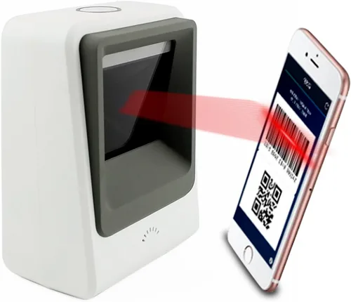 Miniatura 2 de symcode - Escáner de código de barras 2D, lector de código de barras USB omnidireccional manos libres para escaneo de pantalla de computadora