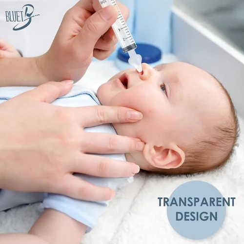 Miniatura 7 de Bluet B - Jeringa nasal para bebés (paquete de 2) - Aspirador nasal de silicona seguro para recién nacidos - Eliminación de moco infantil - Jeringa