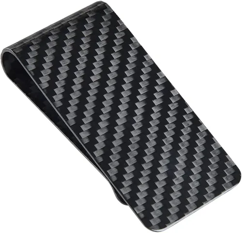 Miniatura 4 de CL CARBONLIFE Billetera de fibra de carbono con clip para dinero en efectivo y tarjeta de crédito, clip minimalista súper delgado y ligero