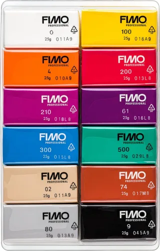Miniatura 2 de STAEDTLER FIMO - Arcilla polimérica profesional para horno, 12 colores, bloques de 0.88 onzas, arcilla para modelar joyas, esculturas y arte