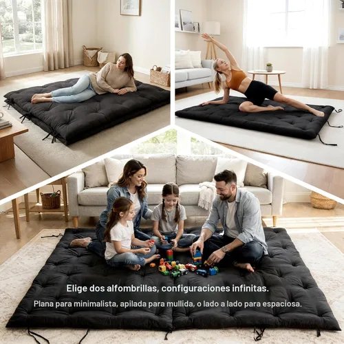 Miniatura 8 de Syrinx Colchón de Futón de Suelo Japonés Tamaño Individual 75"x39", Cama de Suelo Perezosa Plegable Engrosada para Adultos, Tumbona Enrollable