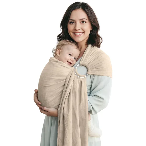Eslinga de Anillo de Bebé, Portabebés Ligero de Eslinga para Bebés y Niños Pequeños, Portabebés de Algodón para Bebés (3-16 kg) para Niños Pequeños,