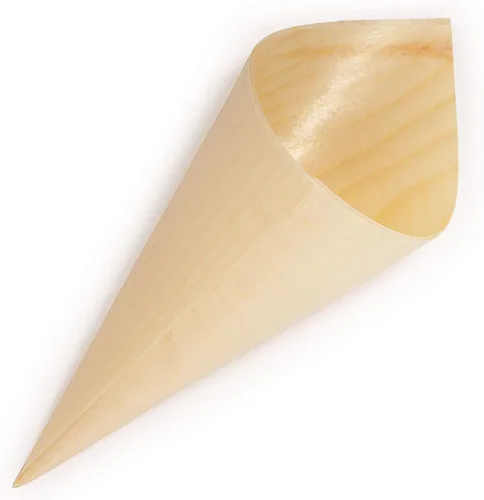 Miniatura 9 de BambooMN - Conos de madera desechables para alimentos y aperitivos - 3.1" x 1.5" - 100 piezas