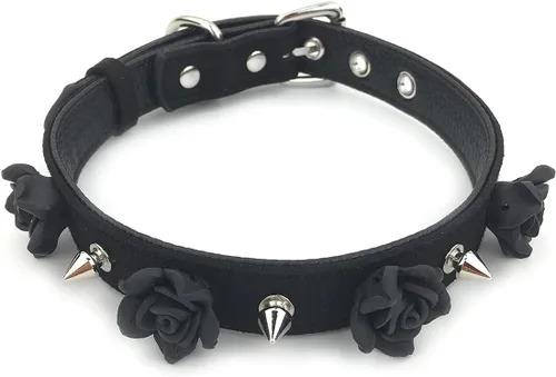 Miniatura 5 de Destiny Love Gargantilla hecha a mano con flor de rosa, collar de terciopelo con caja para mujeres y hombres