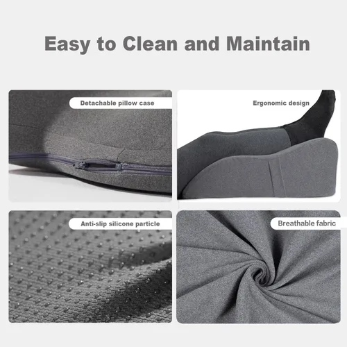 Miniatura 8 de itcozy - Almohada de elevación de piernas con espuma viscoelástica suave, almohada en forma de cuña para leer, descansar, cirugía, alivia el dolor
