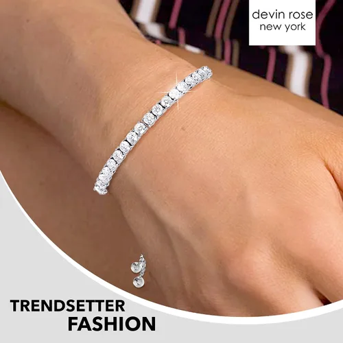 Miniatura 6 de Devin Rose 8 Cttw Cubic Zirconia Adjustable Bolo Bracelet for Women 4mm - 6mm