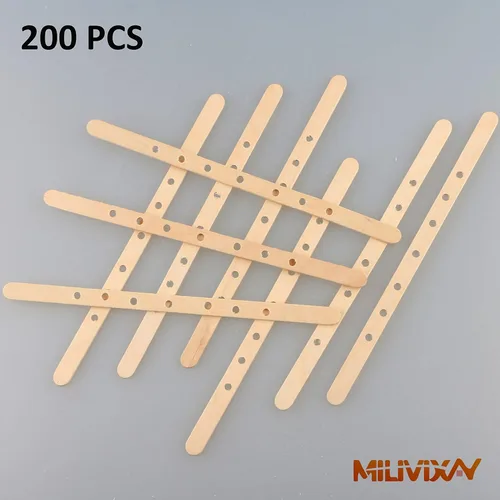 Miniatura 3 de MILIVIXAY 100 soportes de mecha de madera, dispositivo de centrado de mechas de vela para velas grandes y multimecha.