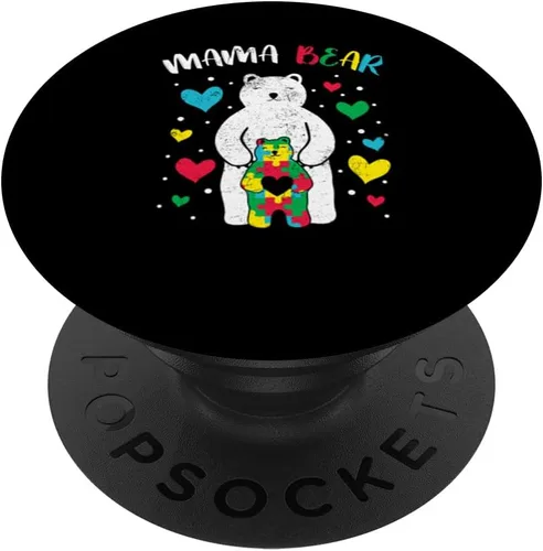 Miniatura 6 de Mama Bear Autism Awareness Mom Support Autistic Hijo Hija PopSockets MagSafe PopGrip para iPhone