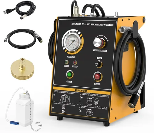 Kit automático de purga de frenos, máquina de purga de líquido de frenos de 110 V, kit de purga de frenos completamente automático, operación de una