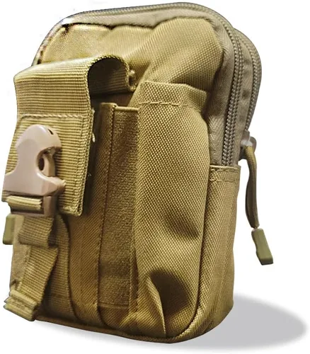 Miniatura 11 de Deporte al aire libre Hombres Mujeres Riñonera Bolsa de cinturón Bolsa de bicicleta Bolsa táctica Caza Muslo Bolsa Nylon Teléfono Cartera (Negro)