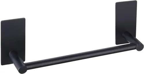 KES Toallero autoadhesivo de 9 pulgadas, para cocina, montaje en pared, sin taladro, acero inoxidable SUS 304, negro mate, A7000S23-BK