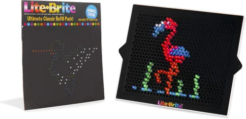 Miniatura 4 de Lite Brite Paquete de recarga clásico definitivo, tema animal, 10 plantillas reutilizables, exclusivo de Amazon