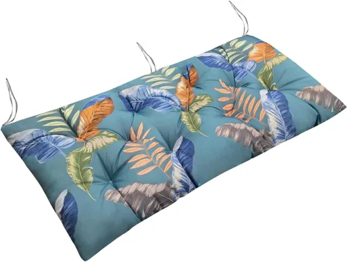 Miniatura 15 de Cojín de banco para exteriores, color negro, antideslizante, para muebles de exterior, almohadillas gruesas para sillas de patio de 40 pulgadas