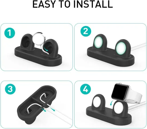 Miniatura 6 de Delidigi Soporte de doble cargador (cargador no incluido) compatible con Apple Watch Ultra 3/2/1, SE 3/2/1, Series 11 10 9 8 7 6 5 4 3 Soporte