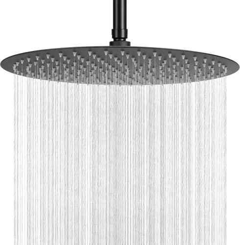Miniatura 9 de NearMoon Cabezal de ducha de lluvia, diseño ultra fino - aumento de presión, experiencia genial, lluvia de alto flujo, acero inoxidable