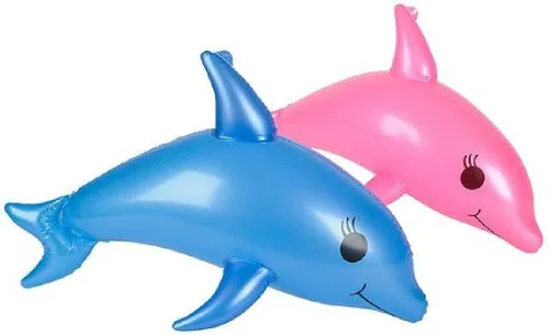 Miniatura 8 de Juguete inflable de delfín perlado azul y rosa de 22 pulgadas (juego de 2) inflable para playa junto a la piscina