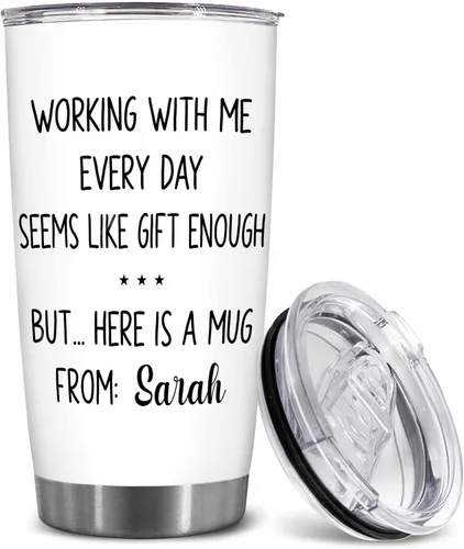 Miniatura 24 de BECHUSKY Regalos Personalizados para Contadores para Jefes, Mujeres y Hombres - Taza Termo Personalizada con Nombre de Hoja de Cálculo - Regalos
