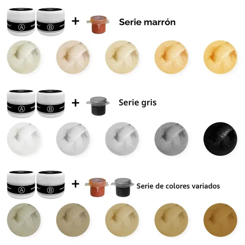 Miniatura 4 de Kit de reparación de ducha de bañera y fibra de vidrio (combinación de color), kit de reparación de porcelana de 3.7 onzas, kit de reparación