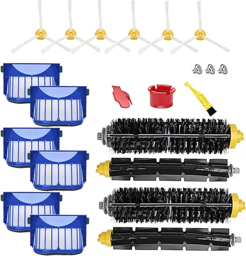 Miniatura 9 de Piezas de repuesto para aspiradora iRobot Roomba 600 Series 692 694 690 680 660 665 651 650 614 595, incluye cepillo de cerdas, cepillo batidor