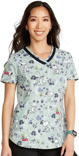 Miniatura 3 de Tooniforms Regalos de enfermera Mujer Scrubs Top Shaped V-Cuello Print TF769