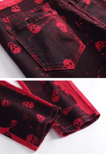 Miniatura 6 de Chouyatou Pantalones vaqueros de mezclilla para hombre con ajuste elástico