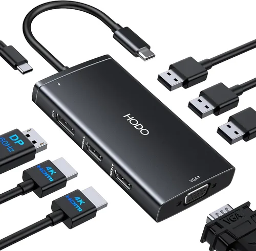 Miniatura 18 de Adaptador multipuerto USB-C para MacBook Air/Pro - Dongle HDMI 6 en 1 con puertos 4K, USB 3.0, lector de tarjetas SD/TF para MacBook M1/m2/m3/m4