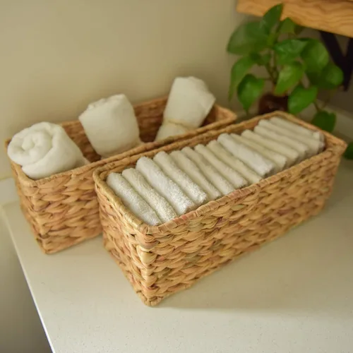 Miniatura 4 de StorageWorks - Cesta para tanque de inodoro para baño, cestas de almacenamiento de jacinto de agua para la parte superior del tanque de inodoro