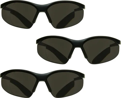 Miniatura 12 de proSPORT Gafas de seguridad para lector de lentes completas, transparentes o ahumadas, curva envolvente, no bifocales
