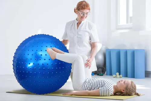Miniatura 5 de Bola de Masaje Sensorial Grande para Niños, 2 Paquetes de 33.5" 85CM Bolas de Ejercicio Rebotantes para Niños Pequeños, Grandes Juguetes Inflables