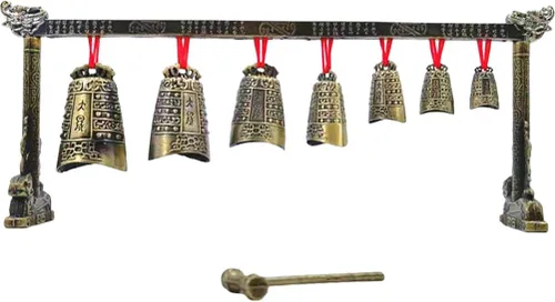 Alasum Instrumento de percusión antiguo de una sola capa, adorno de escritorio de 14.96 x 5.90 x 2.75 pulgadas, decoración de instrumentos musicales