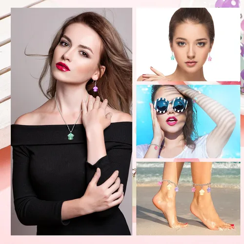 Miniatura 2 de Junkin Dijes de hongos luminosos de resina con dije de hongo, lindas cuentas, encantadores colgantes de joyería para pulseras, collares, aretes