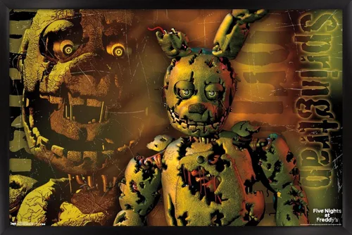 Miniatura 8 de Trends International Five Nights at Freddy's - Póster de pared Springtrap, 14.725 x 22.375 pulgadas, versión con marco de madera tipo granero