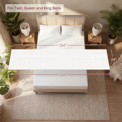 Miniatura 7 de Sábana de cama, sábana de tierra, sábana bajera ajustable de algodón orgánico para cama, 95% algodón orgánico, 5% fibra plateada con cable