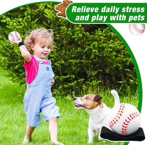 Miniatura 5 de Deekin Bola de retorno de muñeca de 2.36 pulgadas, pulsera deportiva de rebote en una cuerda, rebote para ejercicio de muñeca, diversión