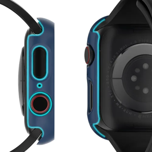 Miniatura 4 de Paquete de 6 fundas para Apple Watch SE 3 (2025)/SE 2/SE/Series 6/5/4 de 40 mm con protector de pantalla de vidrio templado, funda protectora