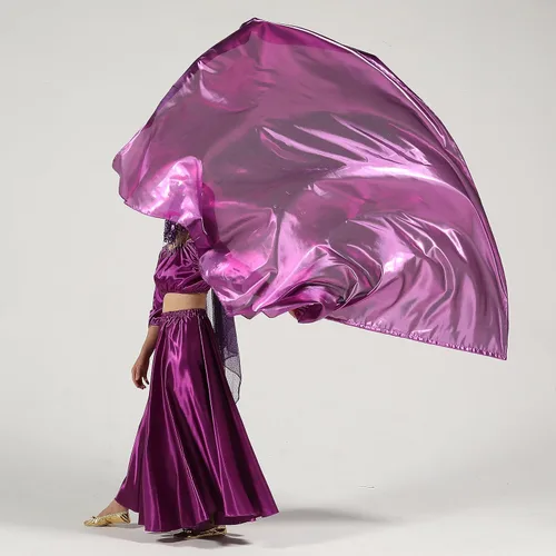 Miniatura 6 de MUNAFIE Banderas de adoración para danza, alabanza, banderas de iglesia para adoración, Banderas de Danza, color morado Púrpura