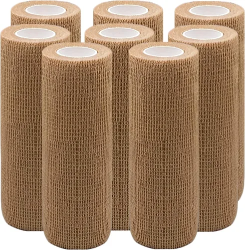 Paquete de 8 envolturas para caballos de 6 pulgadas x 5 yardas, vendajes grandes autoadhesivos, cinta atlética elástica autoadhesiva, envoltura