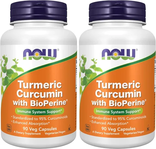 Miniatura 8 de Now Supplements, curcumina de cúrcuma con BioPerine, apoyo al sistema inmunológico, estandarizado al 95% de curcuminoides, absorción mejorada*, 90